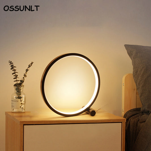 Lampe LED circulaire à Intensité Réglable pour Bureau, Salon et Chambre